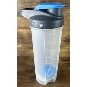 Contigo 24 oz Shake and Go Fit Shaker Bottle Blue Mixer Bottle Excellent 2017